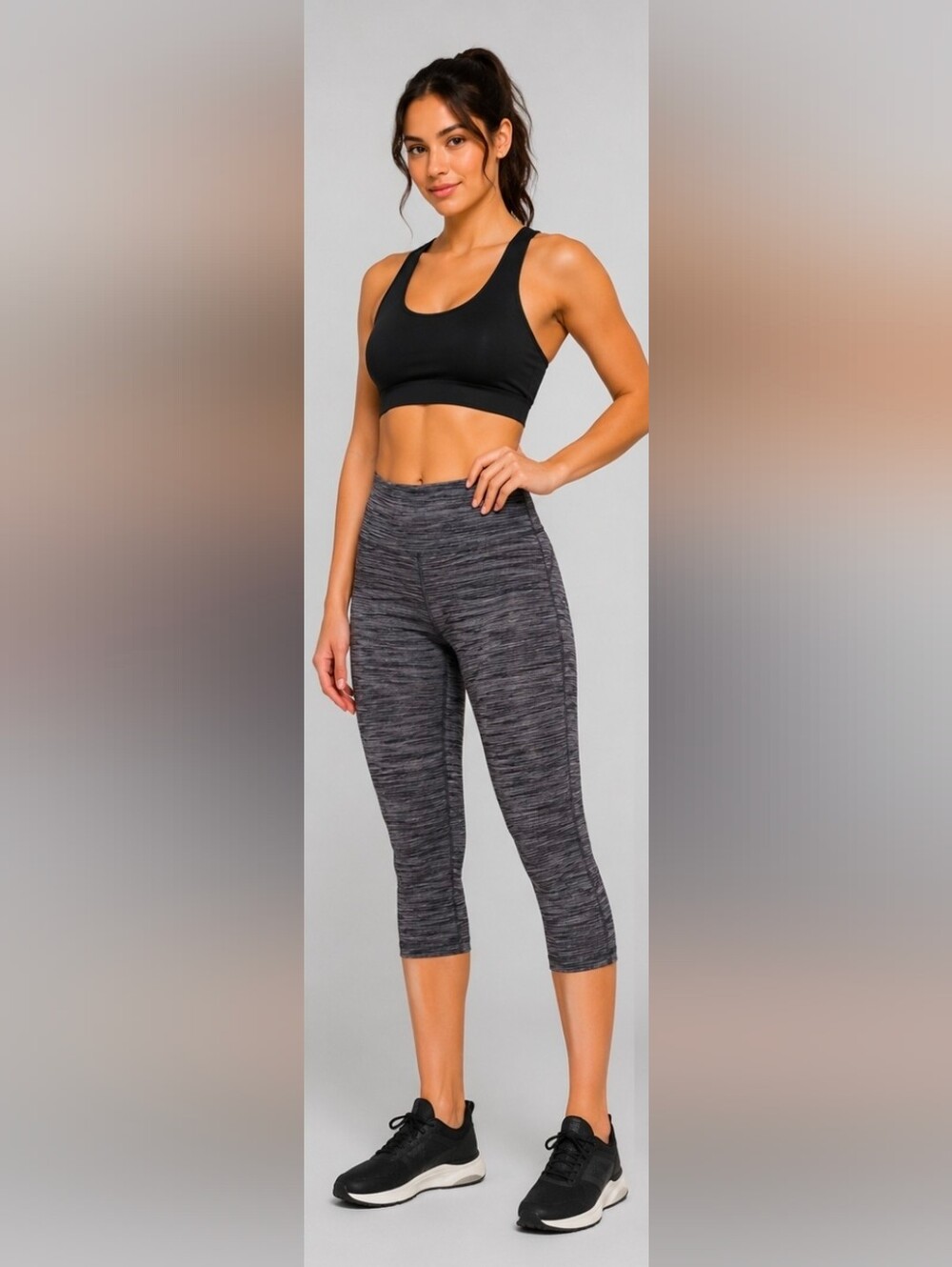 Lululemon athletica Size 2 Gray Space-Dye Capri Leggings